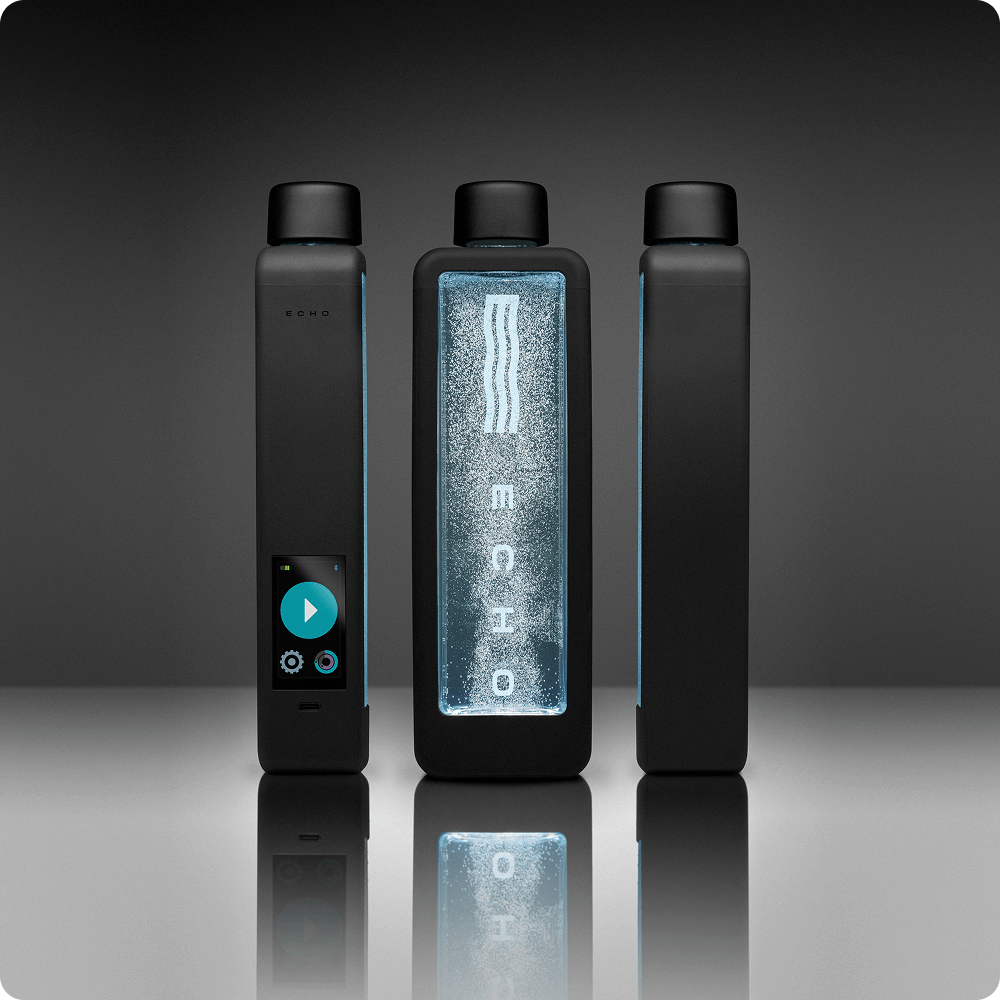 Echo Flask hydrogen water bottle with touchscreen display